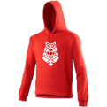 Red hoodie iron wolf