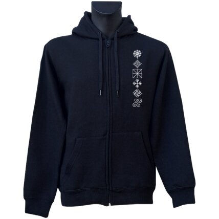 Hoodie With Zipper Old Balts Symbols Hoodie With Zipper Old Balts Symbols