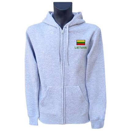 Hoodie With Zipper Lithuania Hoodie With Zipper Lithuania