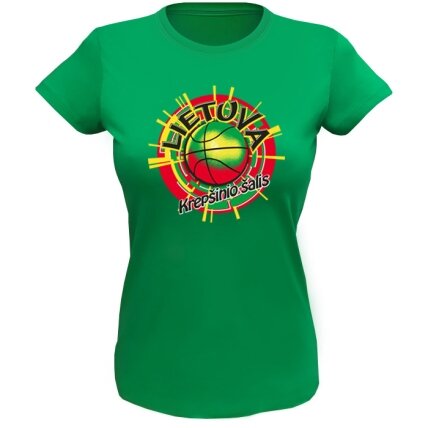Ladies T-Shirt Lithuania Basketball Country Ladies T-Shirt Lithuania Basketball Country