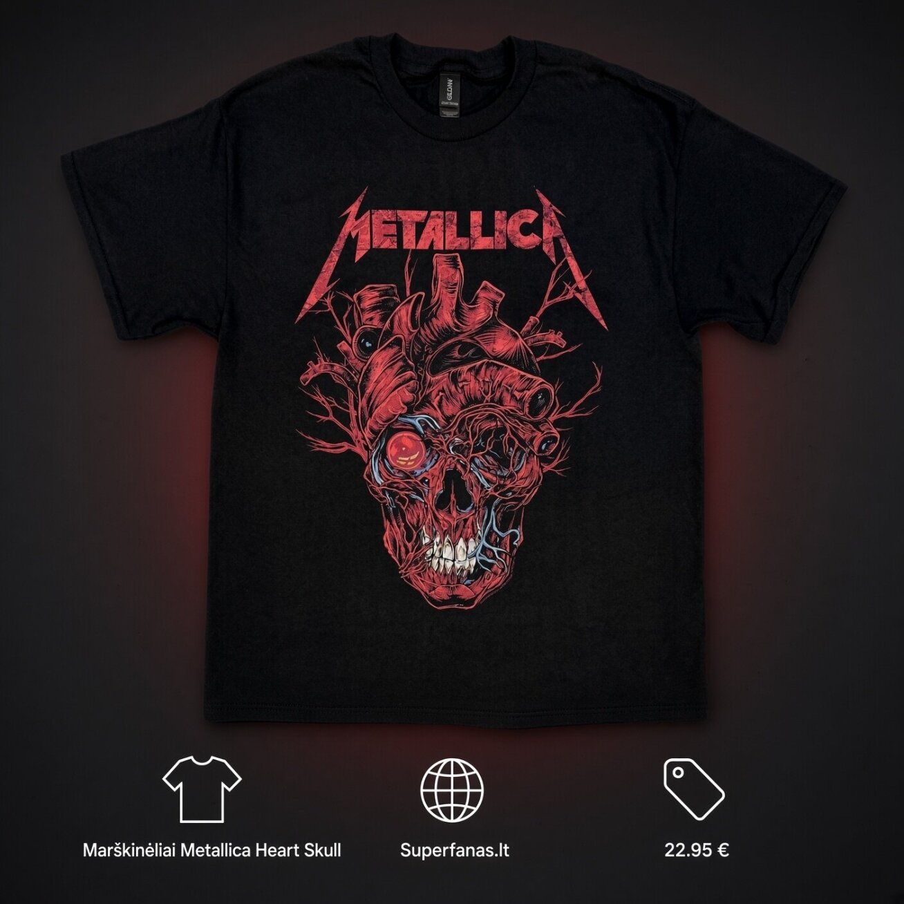 Футболка Metallica Heart Skull 3 Футболка Metallica Heart Skull 3