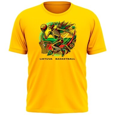 T-Shirt Lithuania Basketball Skull