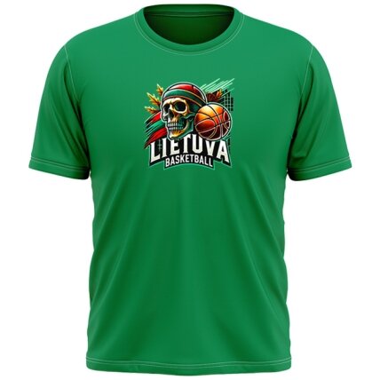 T-Shirt Lithuania Basketball Skulls T-Shirt Lithuania Basketball Skulls