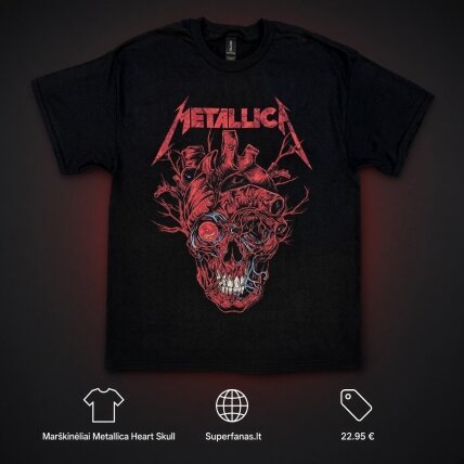 Футболка Metallica Heart Skull 3
