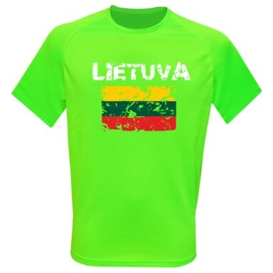 Sportiniai Marškinėliai Lietuva (Neon Green)