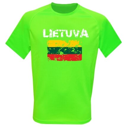 Sportiniai Marškinėliai Lietuva (Neon Green) Sportiniai Marškinėliai Lietuva (Neon Green)
