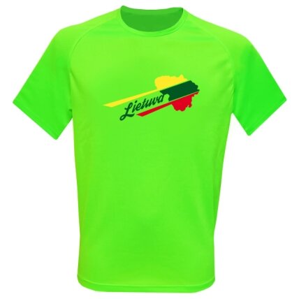 Sportiniai Marškinėliai Lietuva (Neon Green) Sportiniai Marškinėliai Lietuva (Neon Green)