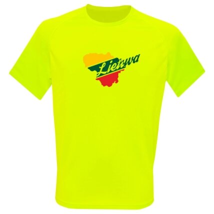 Sportiniai Marškinėliai Lietuva (Neon Yellow) Sportiniai Marškinėliai Lietuva (Neon Yellow)