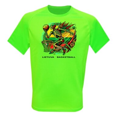 Junior Sporty Tee Lithuania Basketball Skull