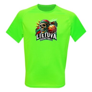 Vaikiški Sportiniai Marškinėliai Lietuva Basketball Skulls