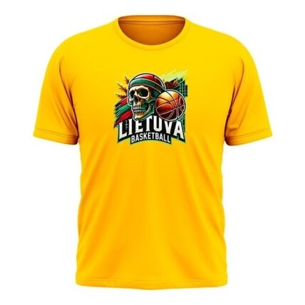 Vaikiški Marškinėliai Lietuva Basketball Skulls (3 spalvos) 2 Vaikiški Marškinėliai Lietuva Basketball Skulls (3 spalvos) 2
