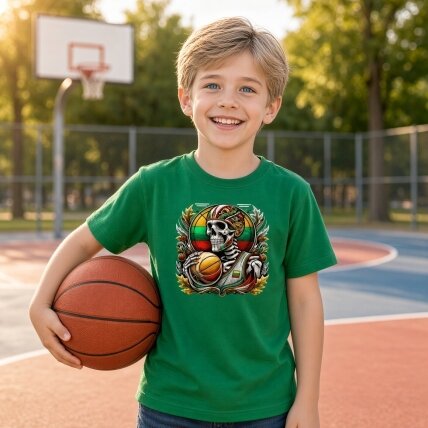 Kid's T-Shirt Lithuania Skull Man (3 colours) Kid's T-Shirt Lithuania Skull Man (3 colours)