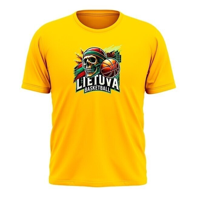 Vaikiški Marškinėliai Lietuva Basketball Skulls (3 spalvos) 2 Vaikiški Marškinėliai Lietuva Basketball Skulls (3 spalvos) 2